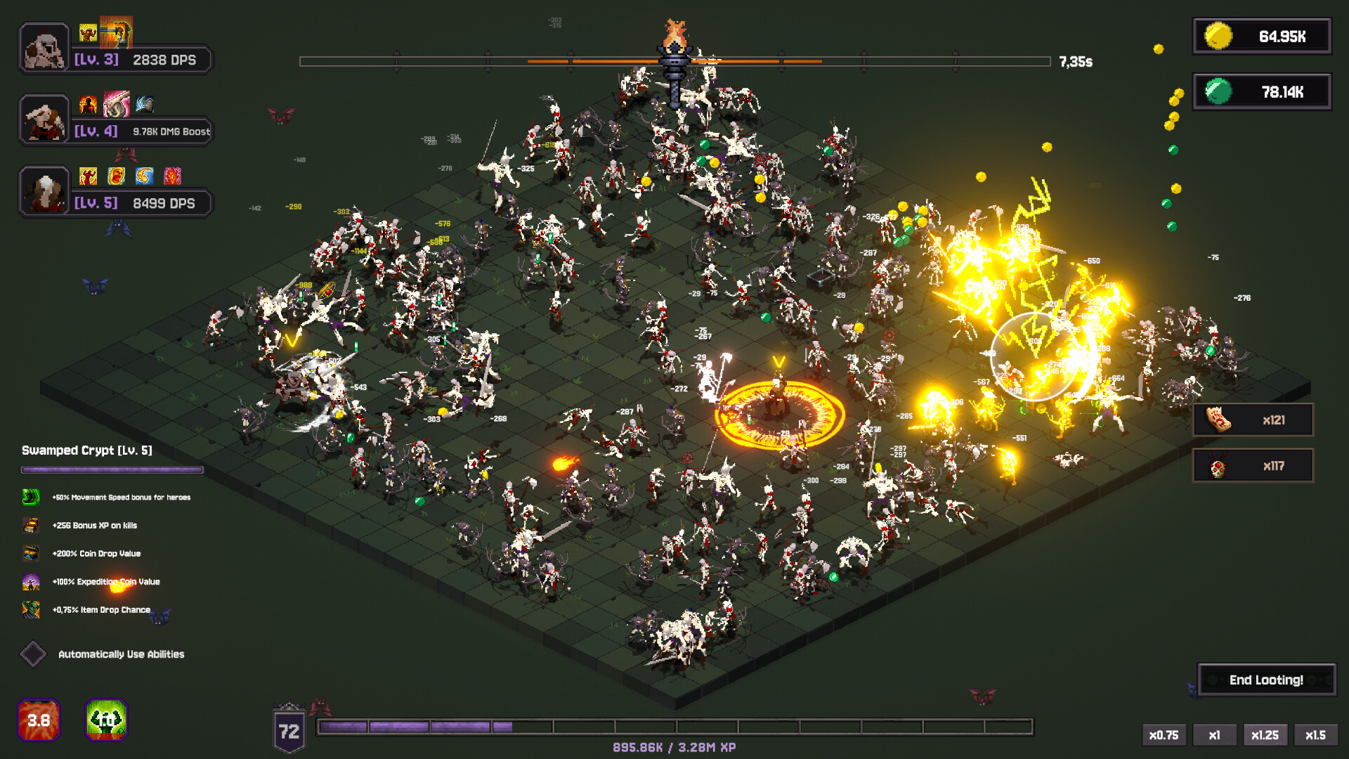 Gameplay de Bones and Coins