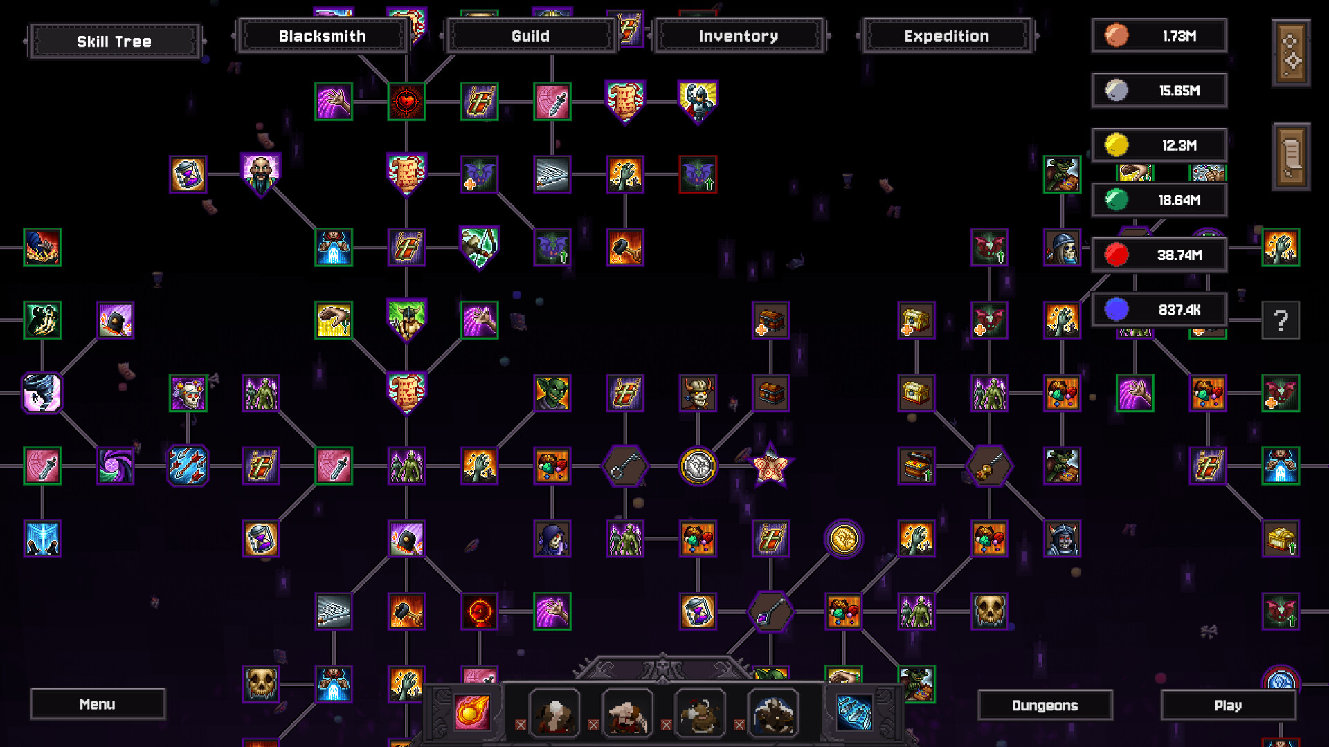 Gameplay de Bones and Coins