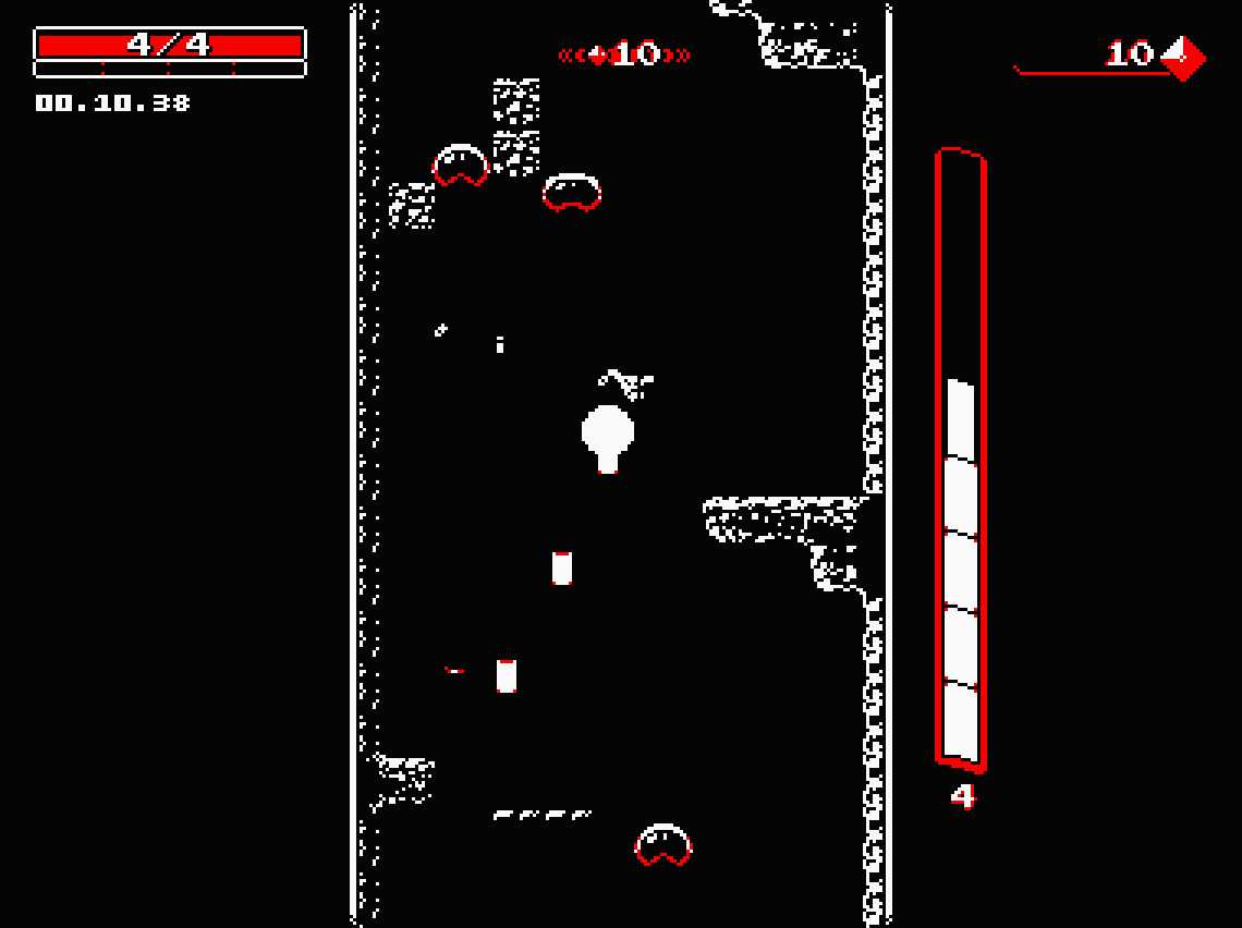 Gameplay de Downwell