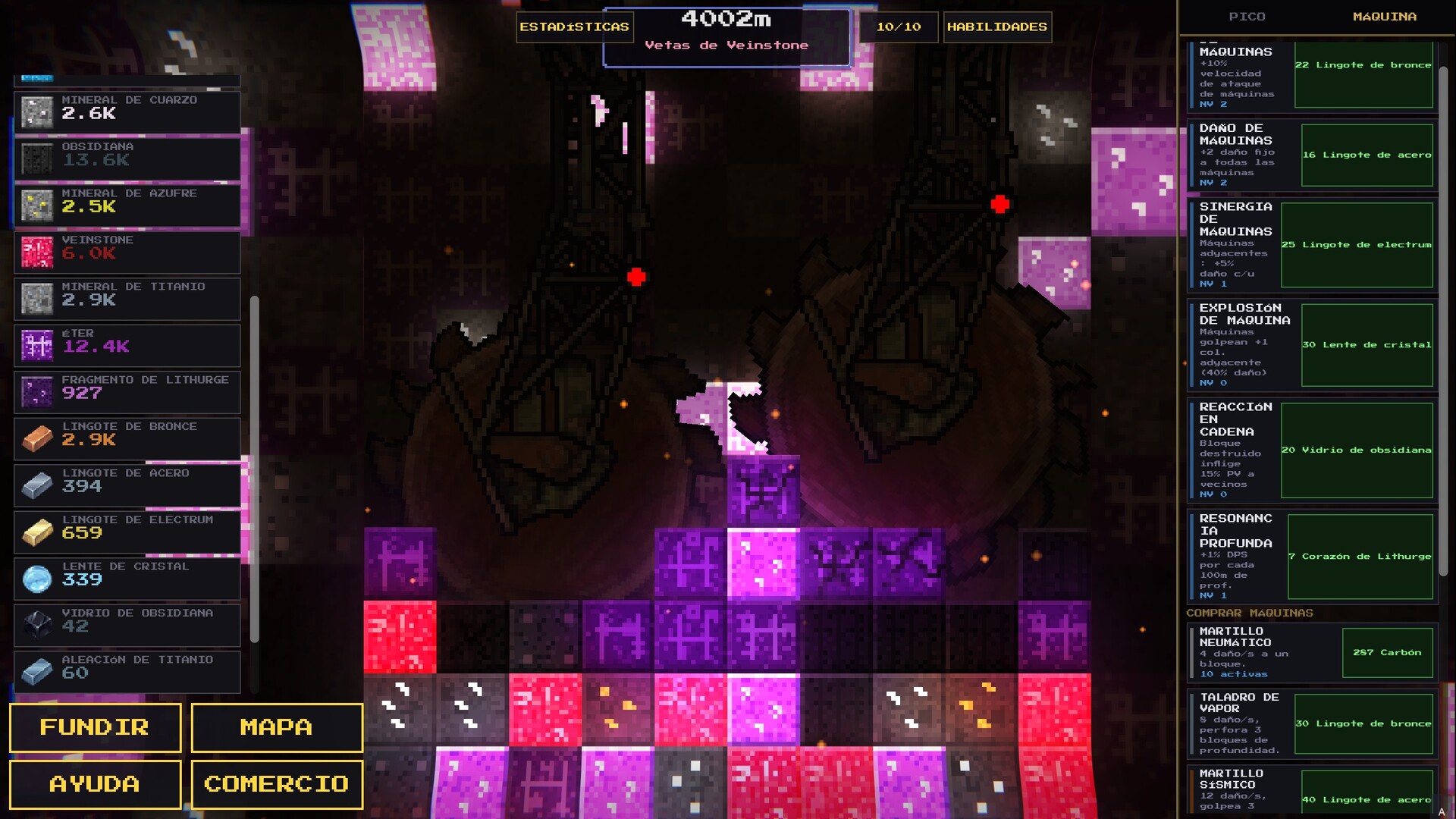 Gameplay de Idle Deepcore