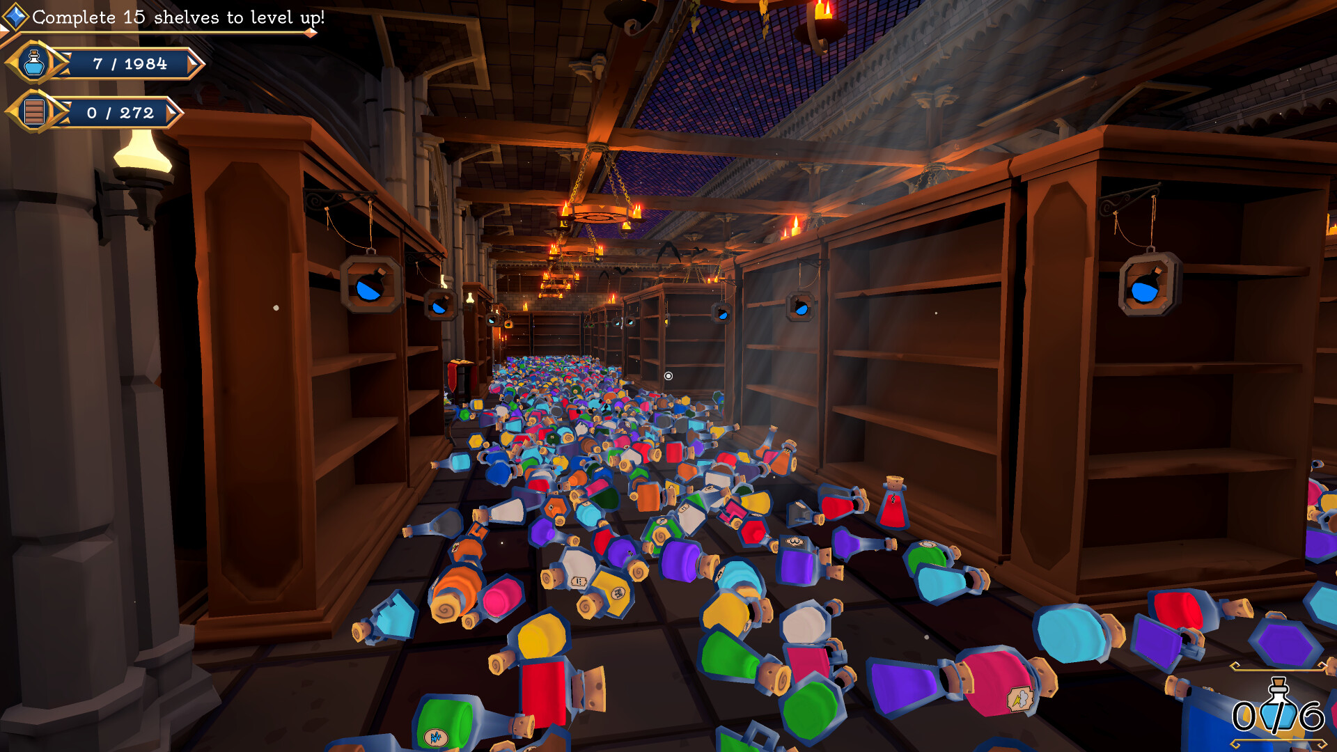 Gameplay de Shelve the Potions!
